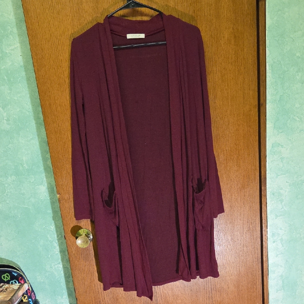 🟡Active USA Deep Burgundy Open Cardigan🟡